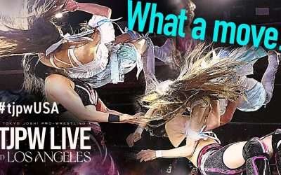 Whirling Candy unleashed by Mizuki! What a move this is!! #tjpwUSA