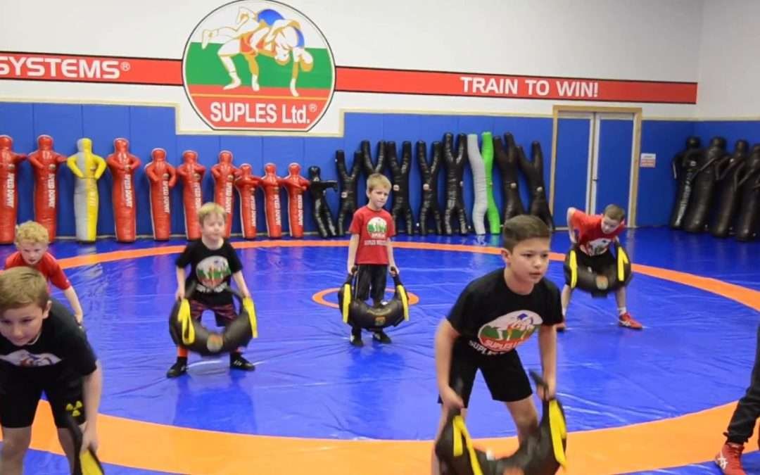 Functional Training with the Bulgarian Bag by Youth wrestlers from Suples