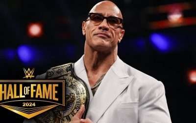 The Rock receives the People's Championship from Lonnie Ali: 2024 WWE Hall of Fame highlights