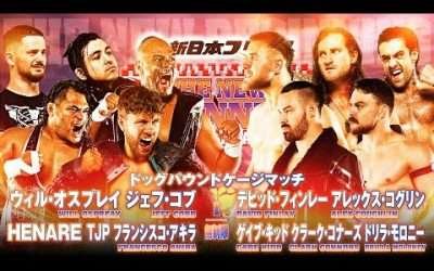 United Empire vs War Dogs Dog Pound Cage Match LIVE in English on NJPW World!