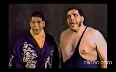 WWF/NJPW/AJPW Wrestling Summit 1990 Commercial featuring Giant Baba and Andre The Giant [Subtitled]