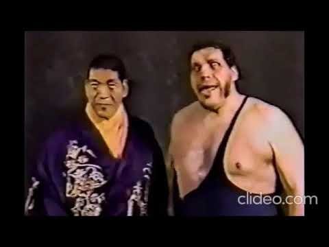 WWF/NJPW/AJPW Wrestling Summit 1990 Commercial featuring Giant Baba and Andre The Giant [Subtitled]