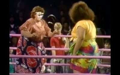 GLOW Wrestling Big Bad Mama vs Mt Fiji