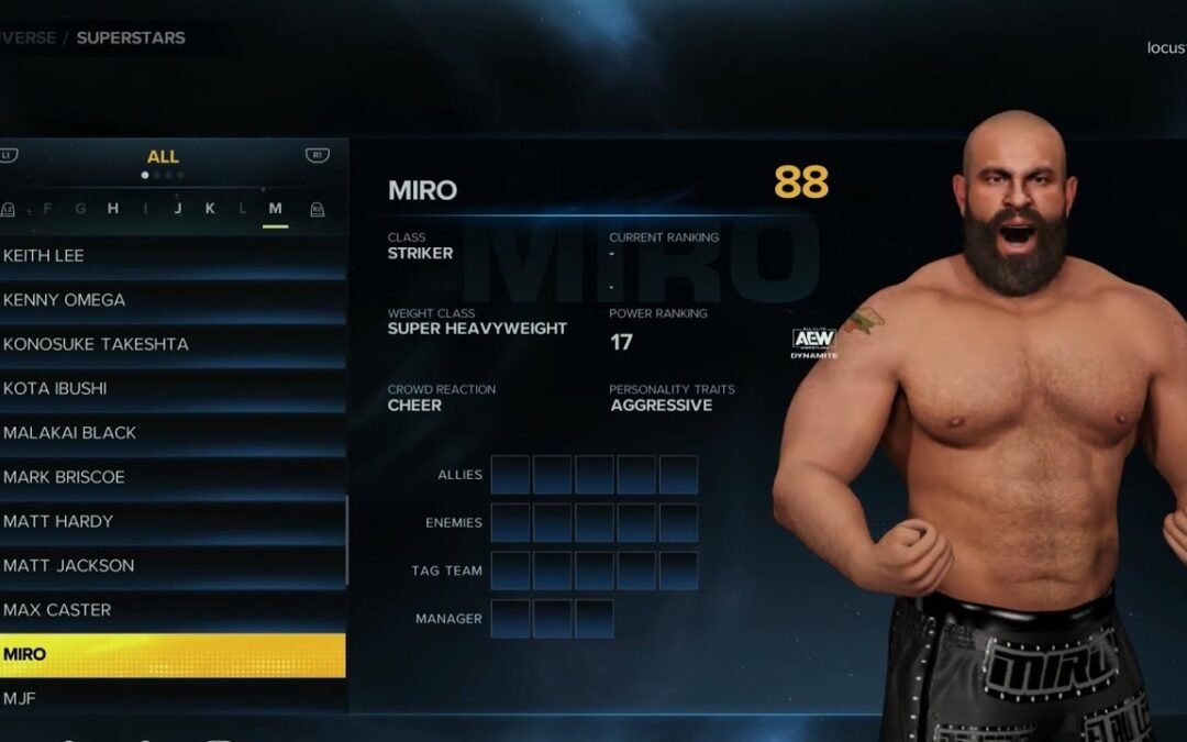 AEW Roster V2 – WWE 2K23