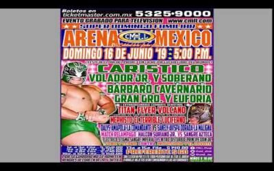 Cartelera CMLL Domingo 16 Junio Arena Mexico 2019