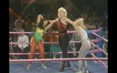 GLOW Wrestling Ninotchka and Tanya vs Thunderbolt and Lightning